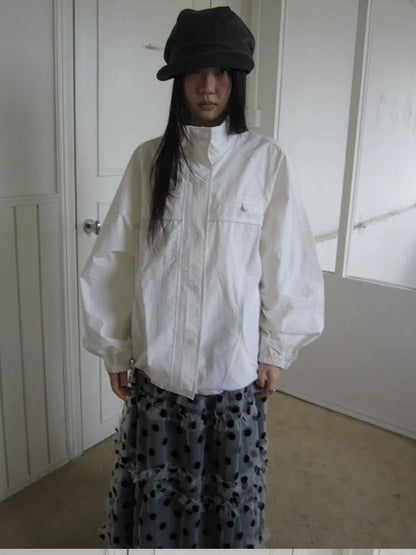 ang project Relaxed Stand Collar Utility Jacket Coat