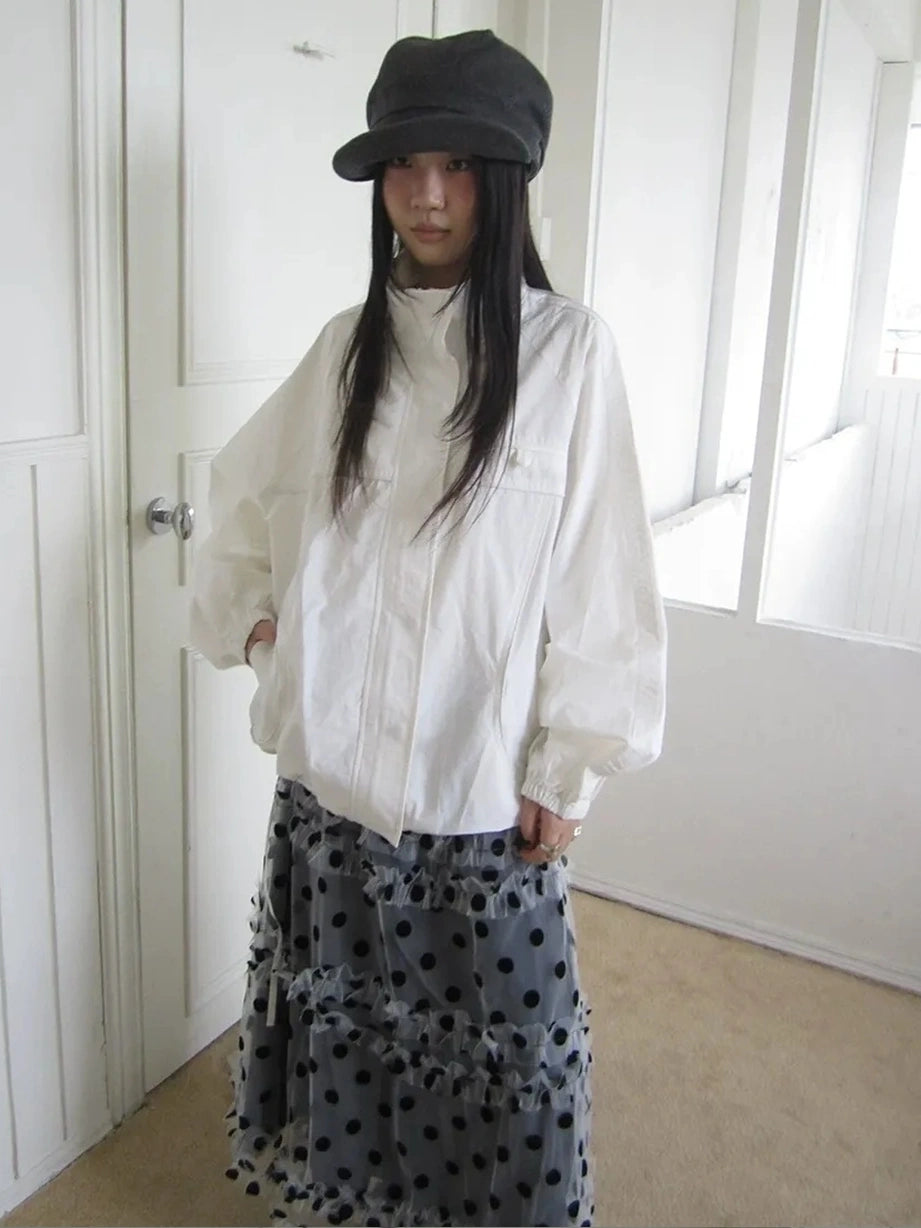 ang project Relaxed Stand Collar Utility Jacket Coat