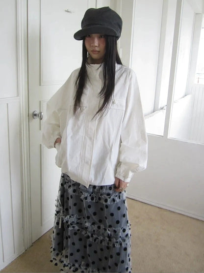 ang project Relaxed Stand Collar Utility Jacket Coat