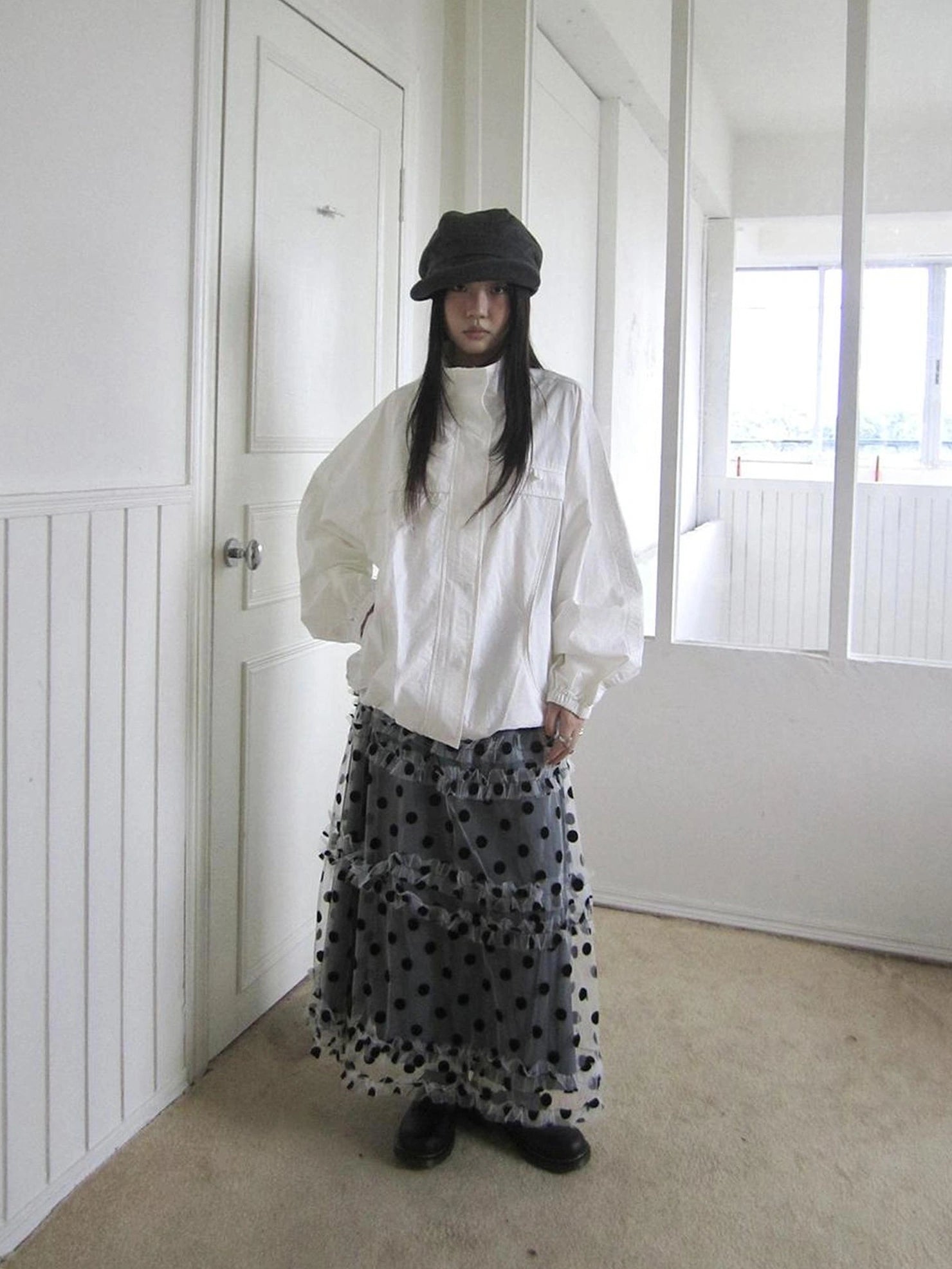 ang project Relaxed Stand Collar Utility Jacket Coat