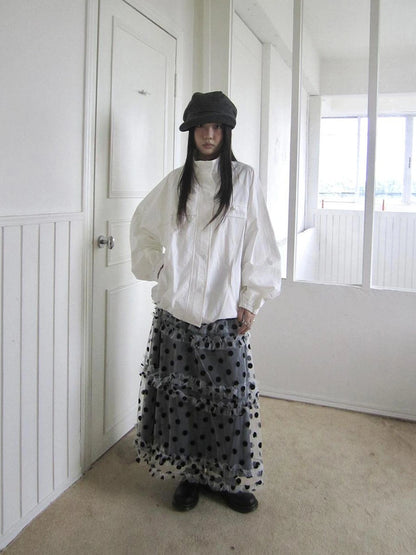 ang project Relaxed Stand Collar Utility Jacket Coat