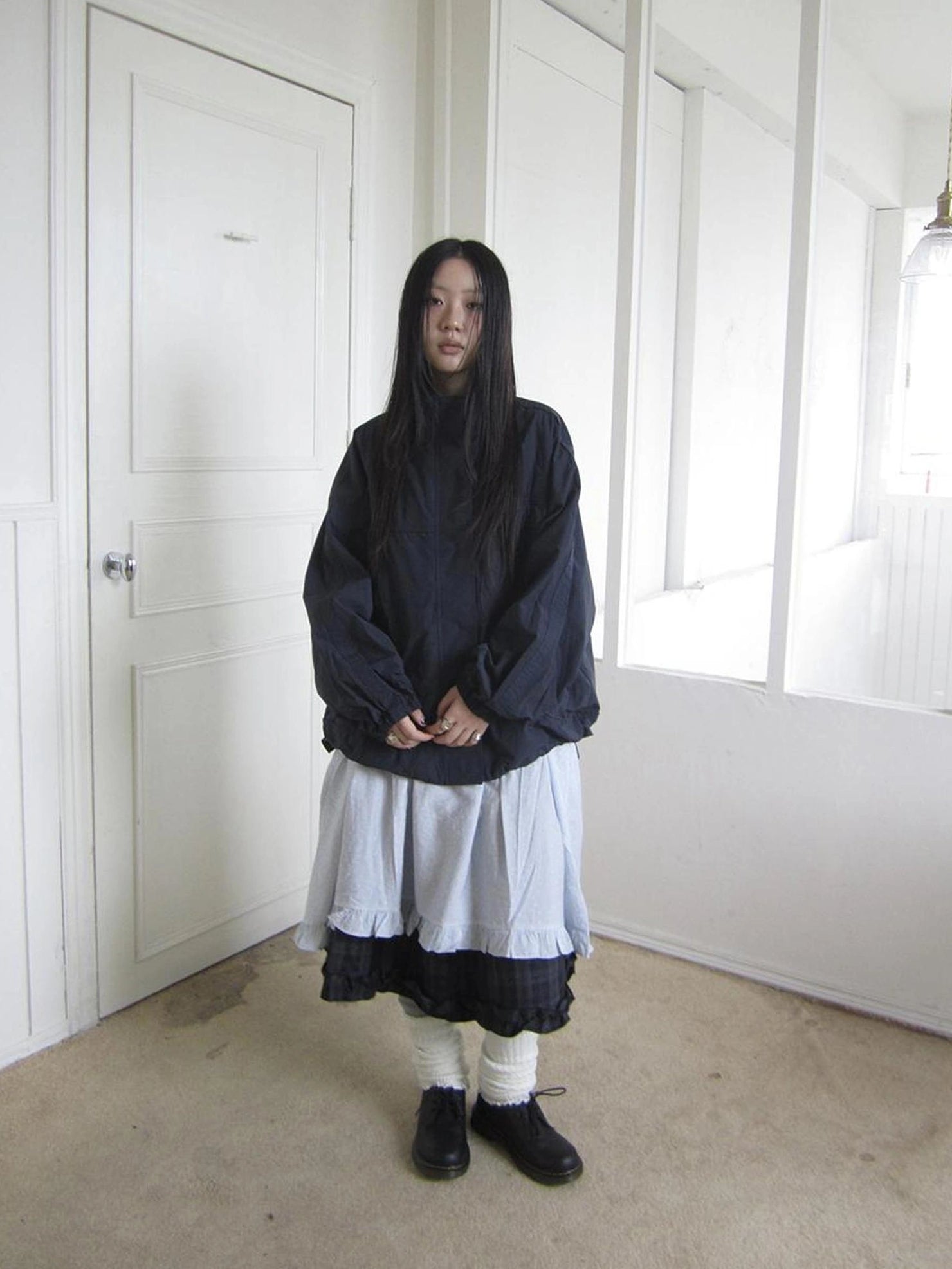 ang project Relaxed Stand Collar Utility Jacket Coat