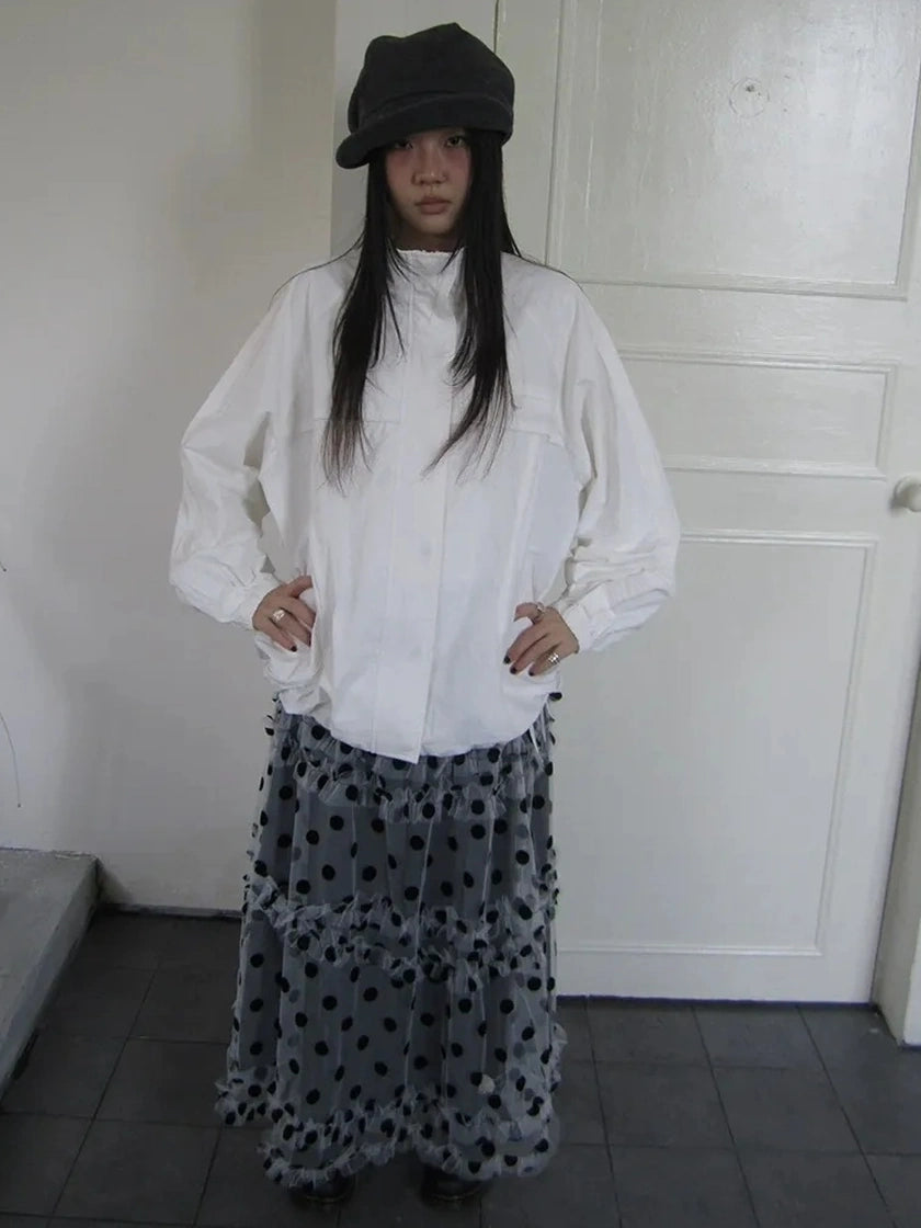 ang project Relaxed Stand Collar Utility Jacket Coat