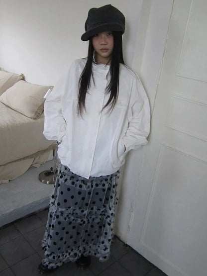 ang project Relaxed Stand Collar Utility Jacket Coat