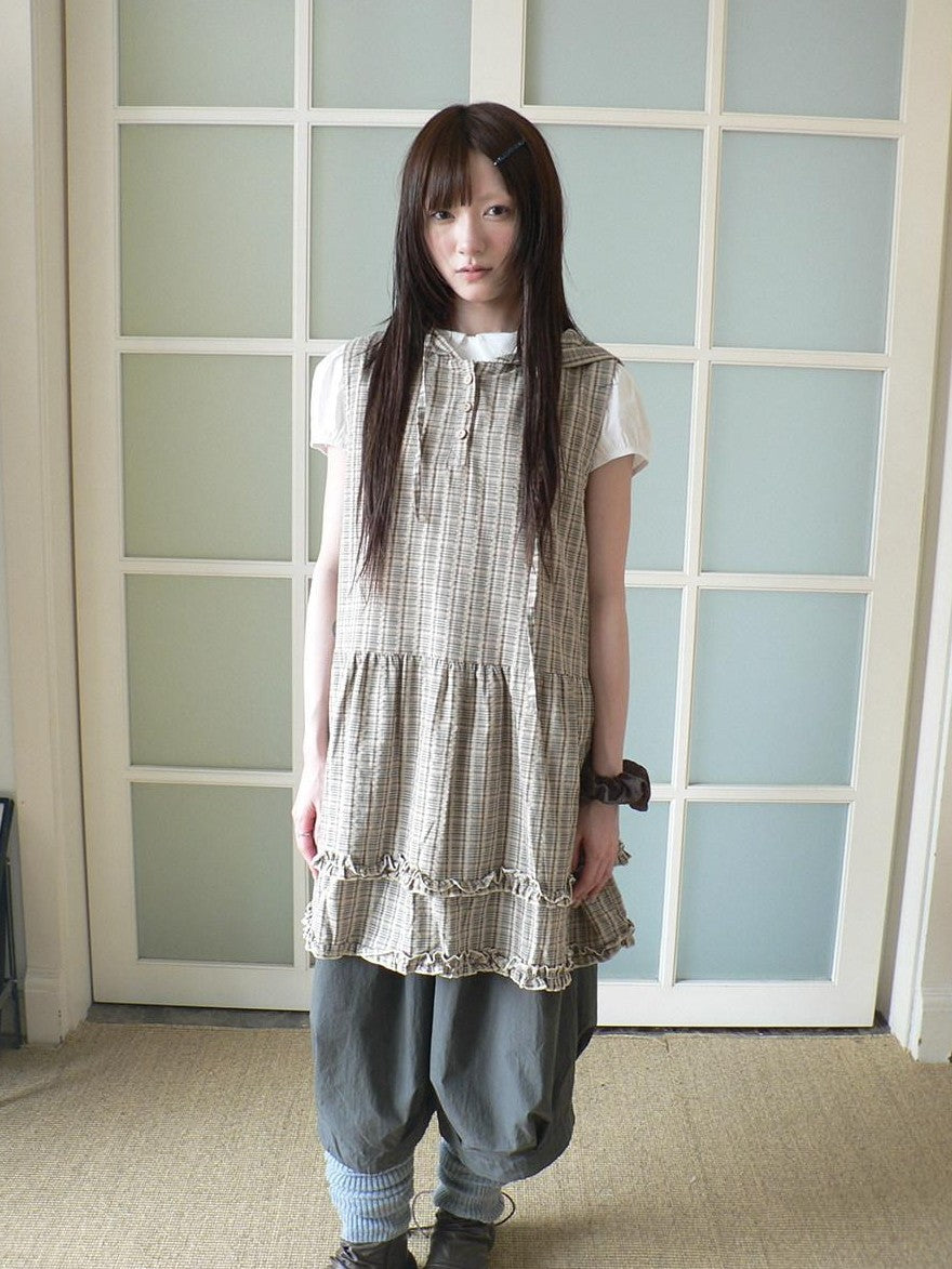 ang project Retro Plaid Ruffle Spliced Hooded Women&