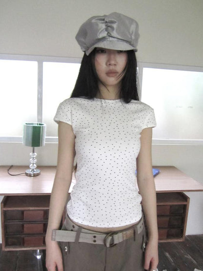 Updateang project Retro Star Print Summer T Shirt