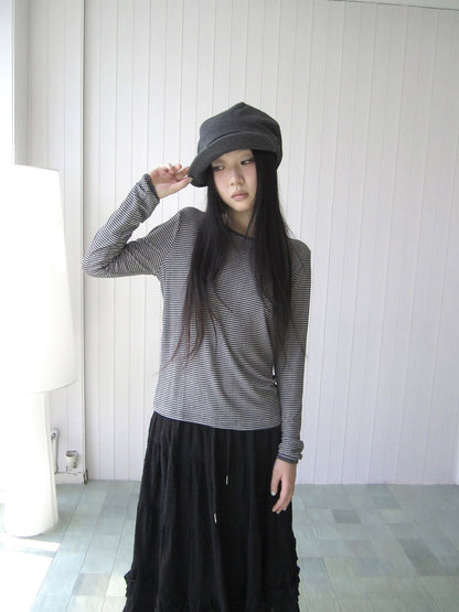 ang_project_Retro_Striped_Round_Neck_Slim_Cropped_Long_Sleeve_Women&