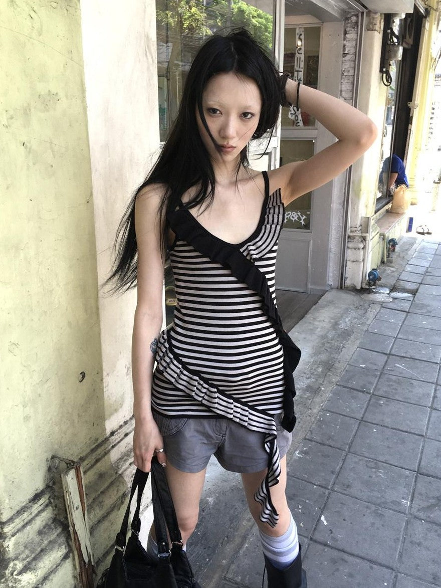 ang project Retro Structured Pocket Exposed Stitch Utility Slimming Women&