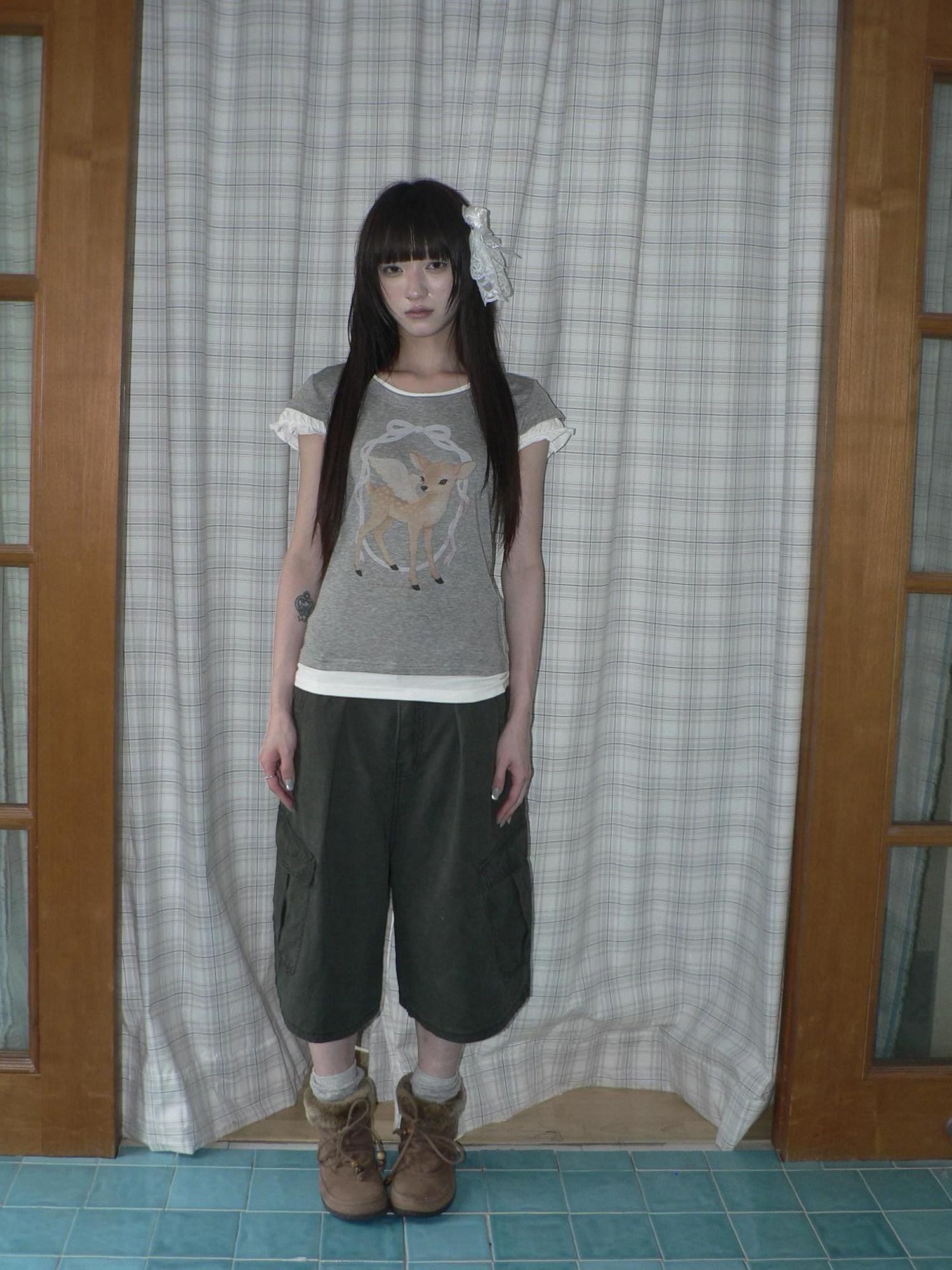 ang project Retro Wide Leg Multi Pocket Adjustable Waist Women&