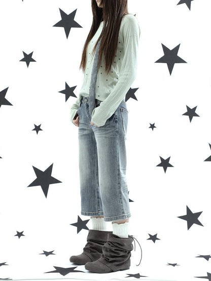 ang project Retro Y2k Washed Distressed Cat Whisker Flared Women&