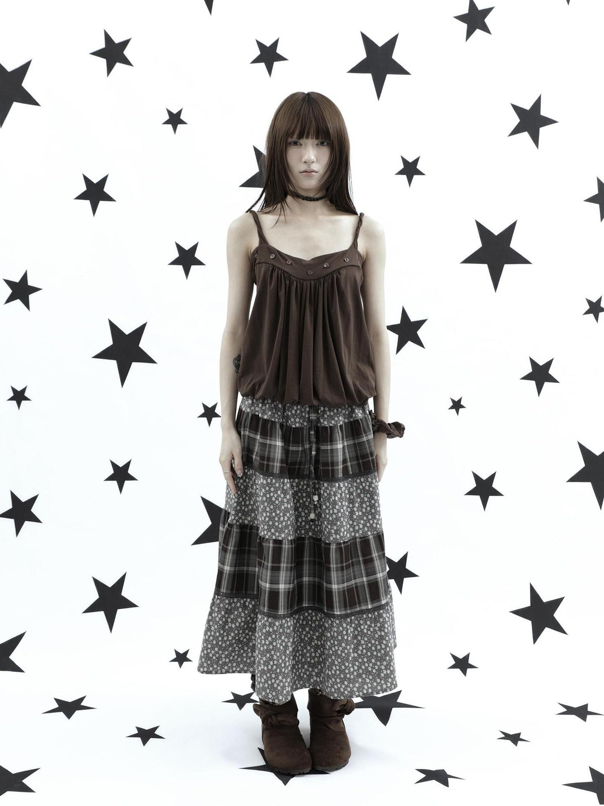 ang project Ruched Button Solid Color Women&
