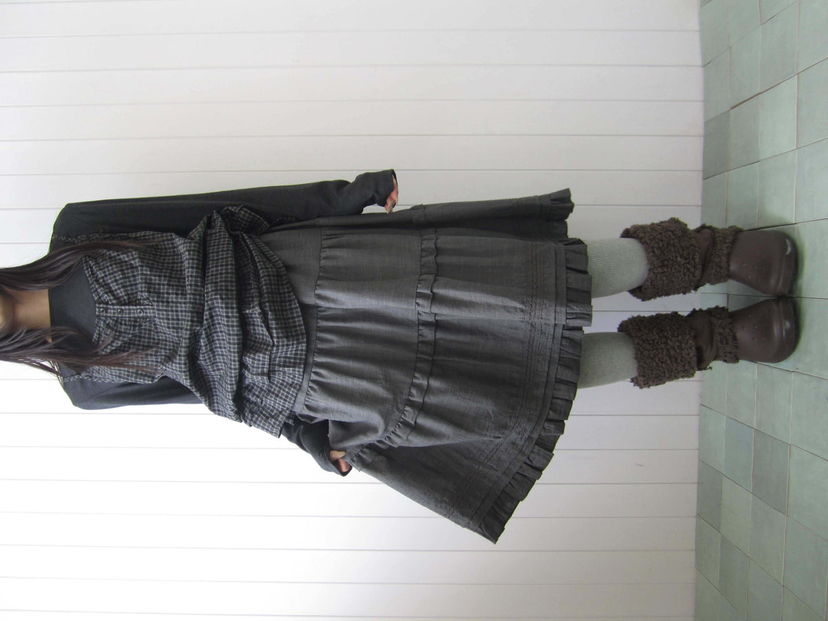 ang_project_Ruffled_Lace_Paneled_Elastic_Waist_A_Line_Women&