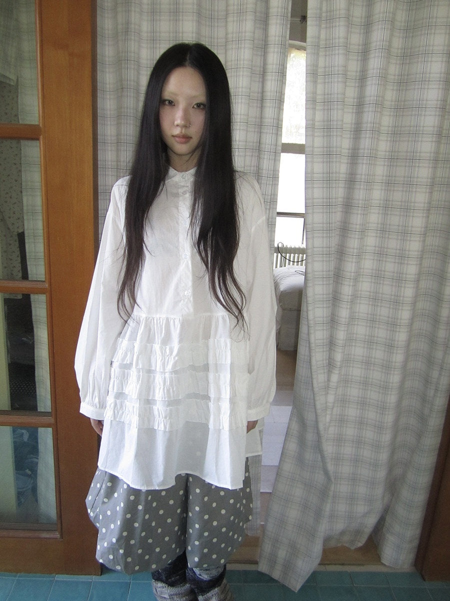ang_project_Semi_Sheer_Spliced_Ruffle_Polo_Collar_Women&
