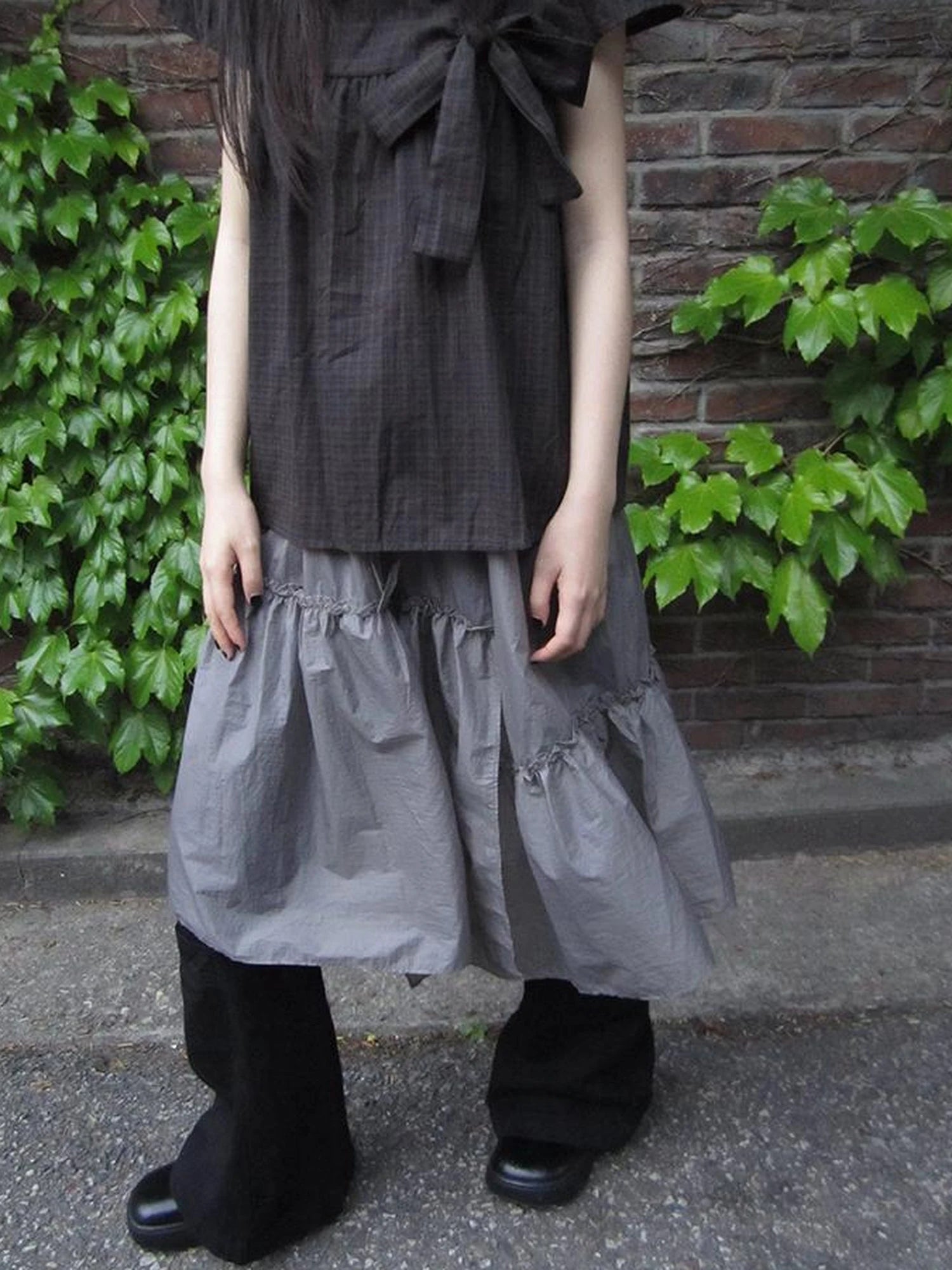 Sheer Layered Ruffle Tie Waist Skirt