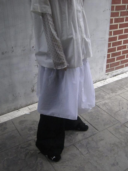 ang project Sheer Layered Ruffle Tie Waist Skirt