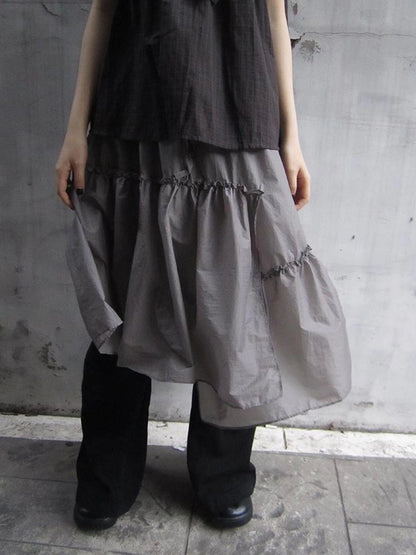 Sheer Layered Ruffle Tie Waist Skirt