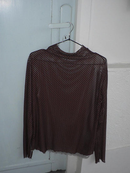 ang project Sheer Star Polka Dot Layered Women&