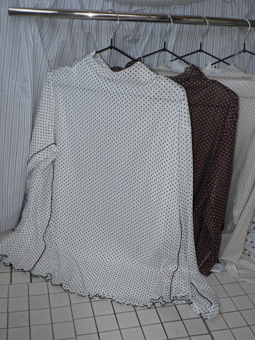 ang project Sheer Star Polka Dot Layered Women&