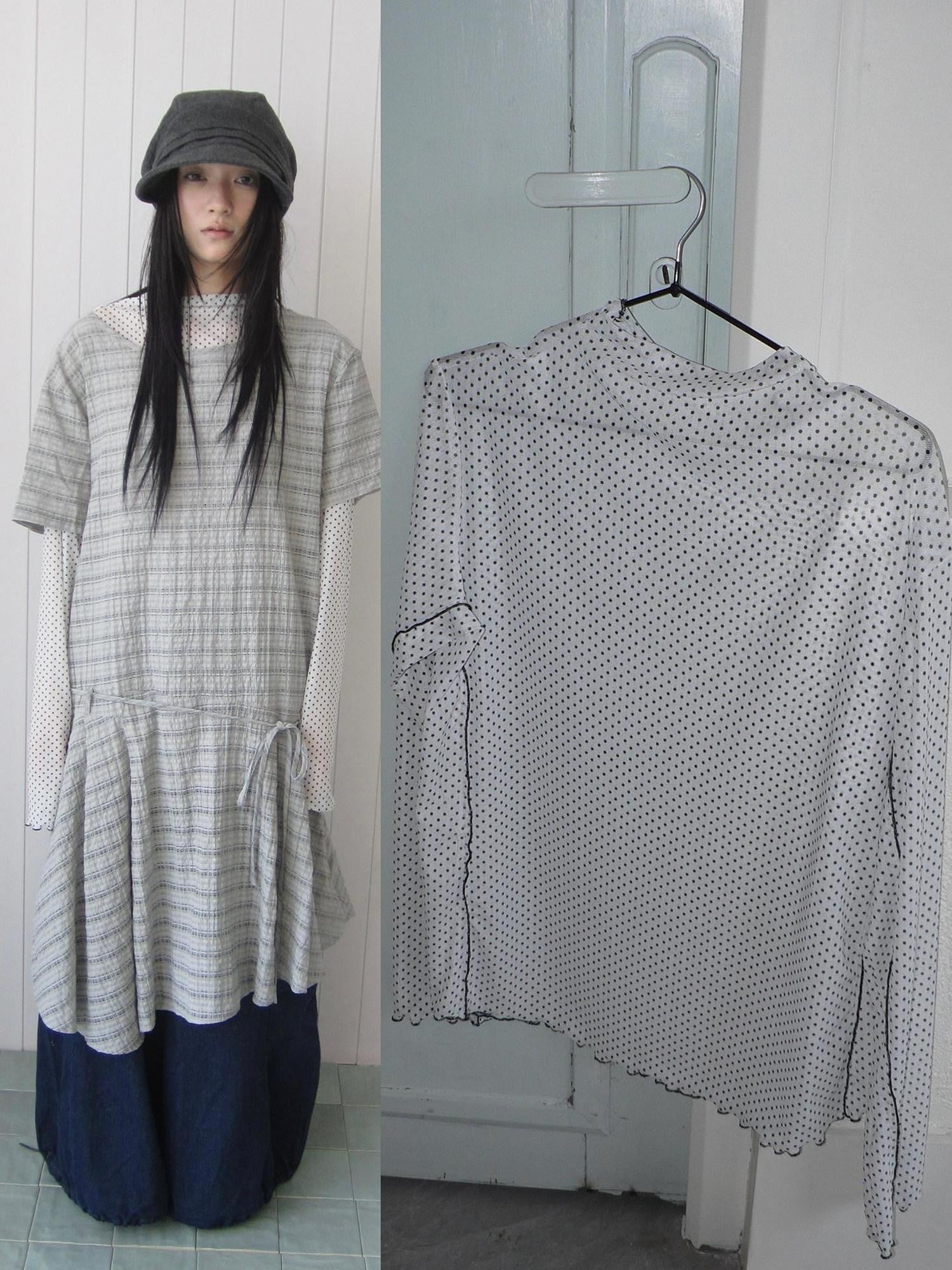 ang project Sheer Star Polka Dot Layered Women&
