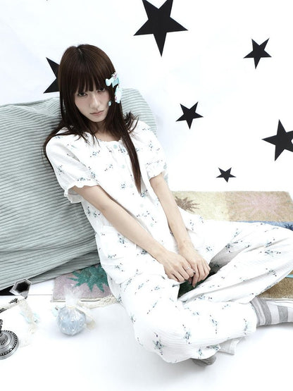 ang project Soft Music Note Print Double Layer Cotton Women&