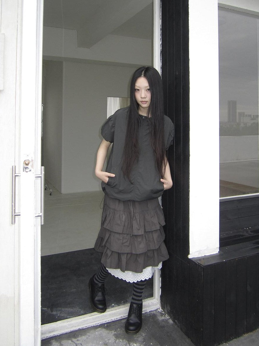 ang project Solid Drawstring Half Zip Stand Collar Women&