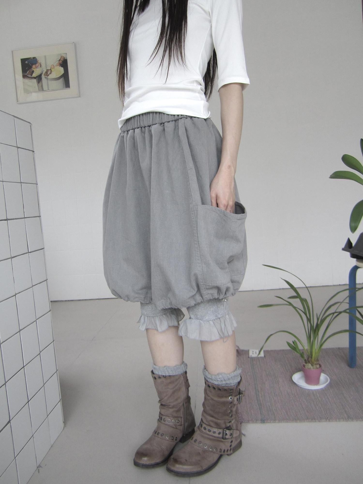 ang project Solid Lace Trim Elastic Waist High Stretch Slim Fit Women&