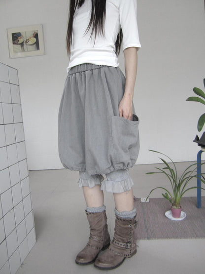 ang project Solid Lace Trim Elastic Waist High Stretch Slim Fit Women&