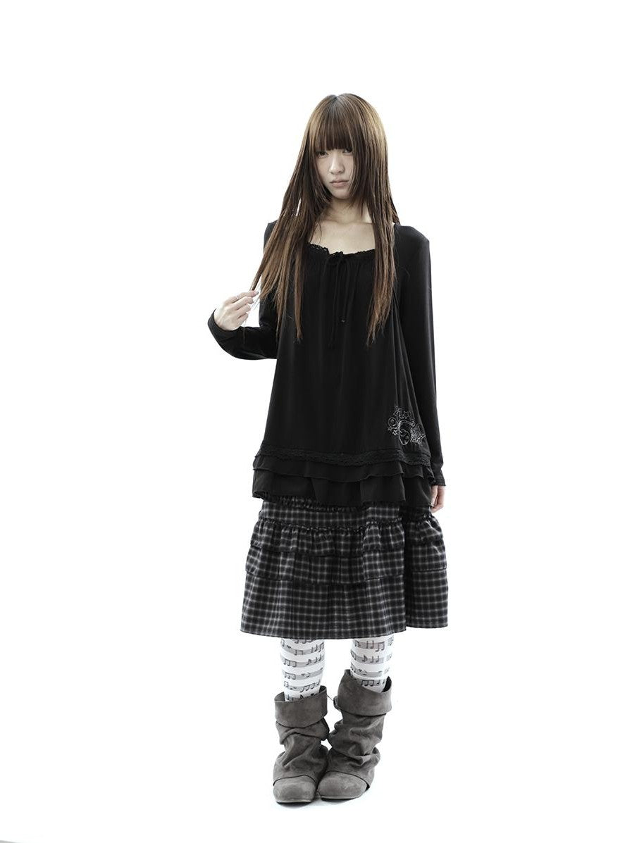 ang project Star Embroidered Lace Mesh Splice Tie Women&