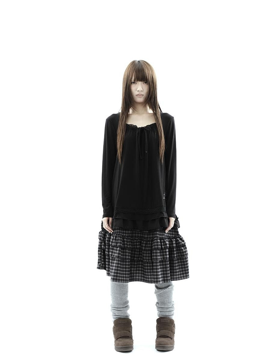 ang project Star Embroidered Lace Mesh Splice Tie Women&