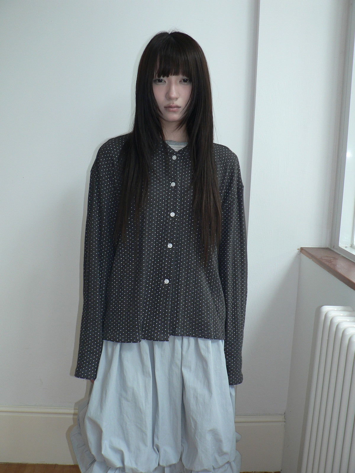 ang_project_Star_Print_Button_Long_Sleeve_Round_Neck_Women&