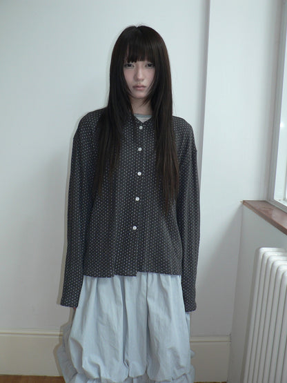 ang_project_Star_Print_Button_Long_Sleeve_Round_Neck_Women&