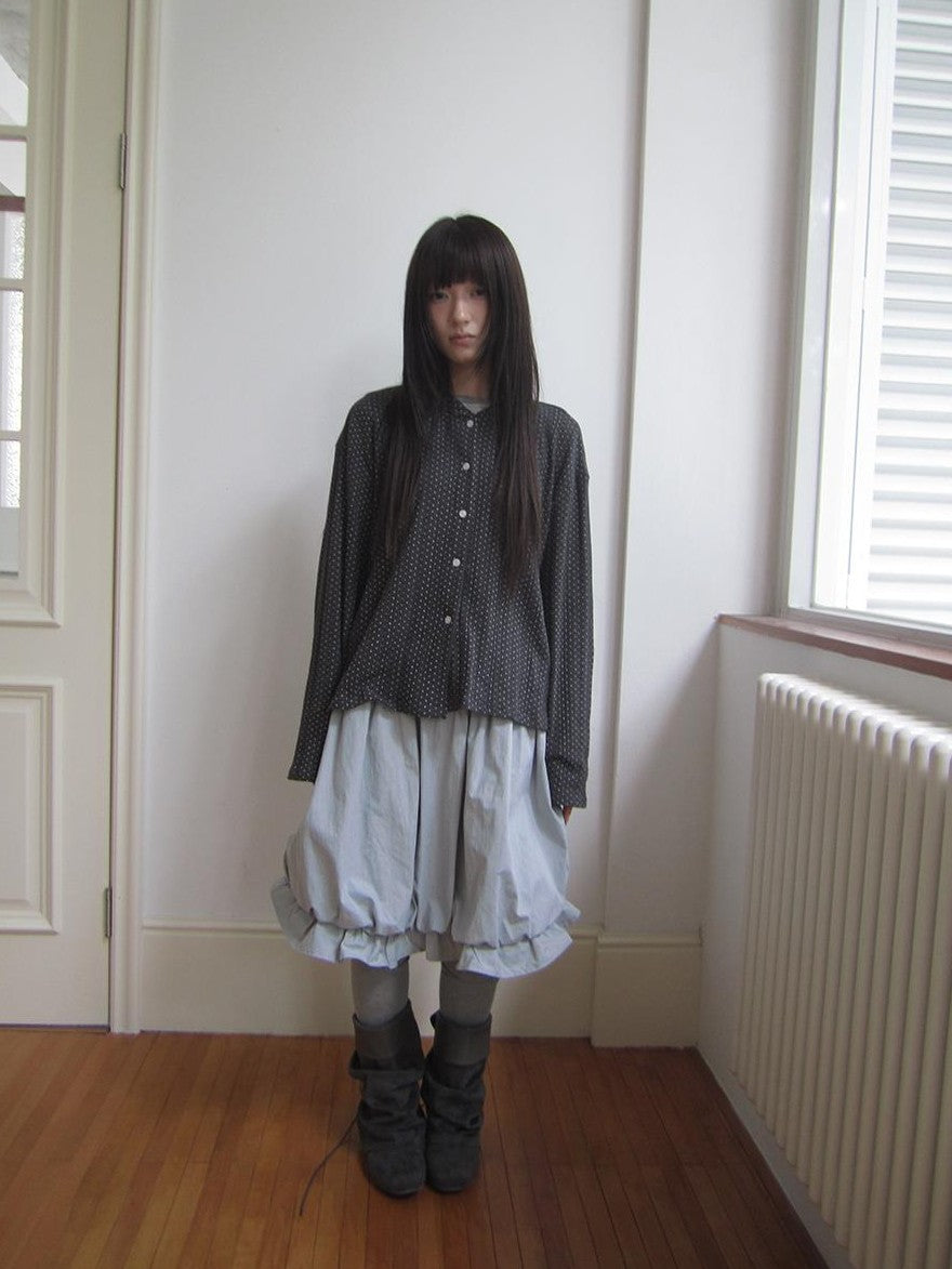 ang project Star Print Button Long Sleeve Round Neck Women&