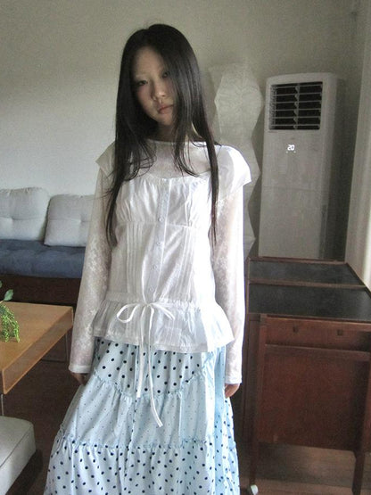 Updateang project Star Sheer Layering Tee Summer Lightweight Long Sleeve Top