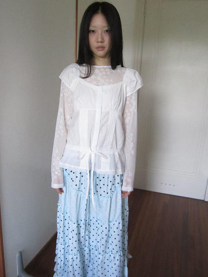 Updateang project Star Sheer Layering Tee Summer Lightweight Long Sleeve Top