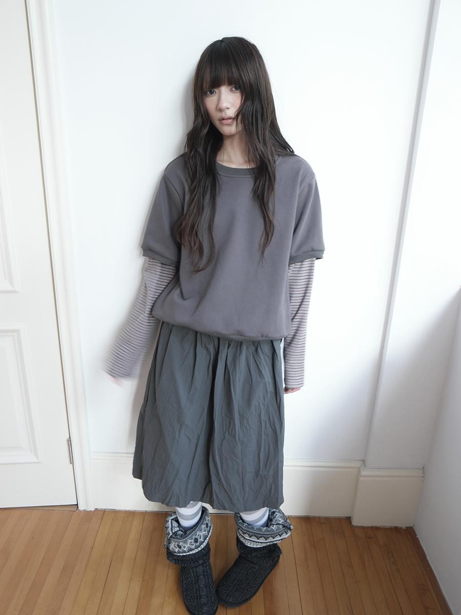 ang project Striped Faux Two Piece Long Sleeve Fleece Women&