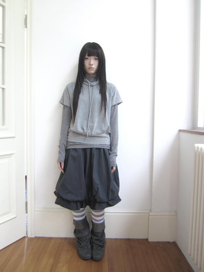 ang project Striped Half Turtleneck Drawstring Two Piece Women&