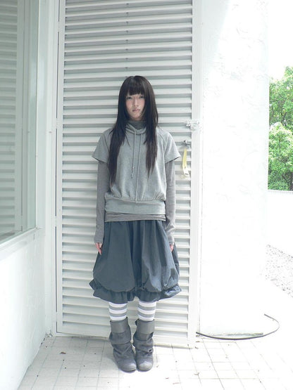 ang project Striped Half Turtleneck Drawstring Two Piece Women&