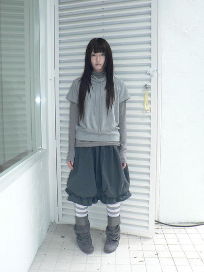ang project Striped Half Turtleneck Drawstring Two Piece Women&