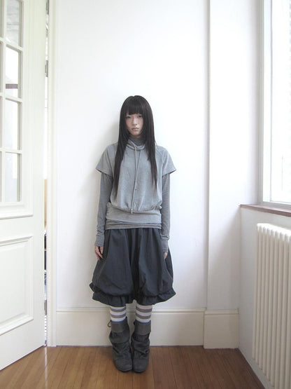 ang project Striped Half Turtleneck Drawstring Two Piece Women&