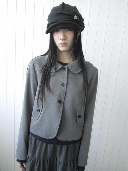 ang project Striped Handmade Pleated Wide Brim Vintage Women&