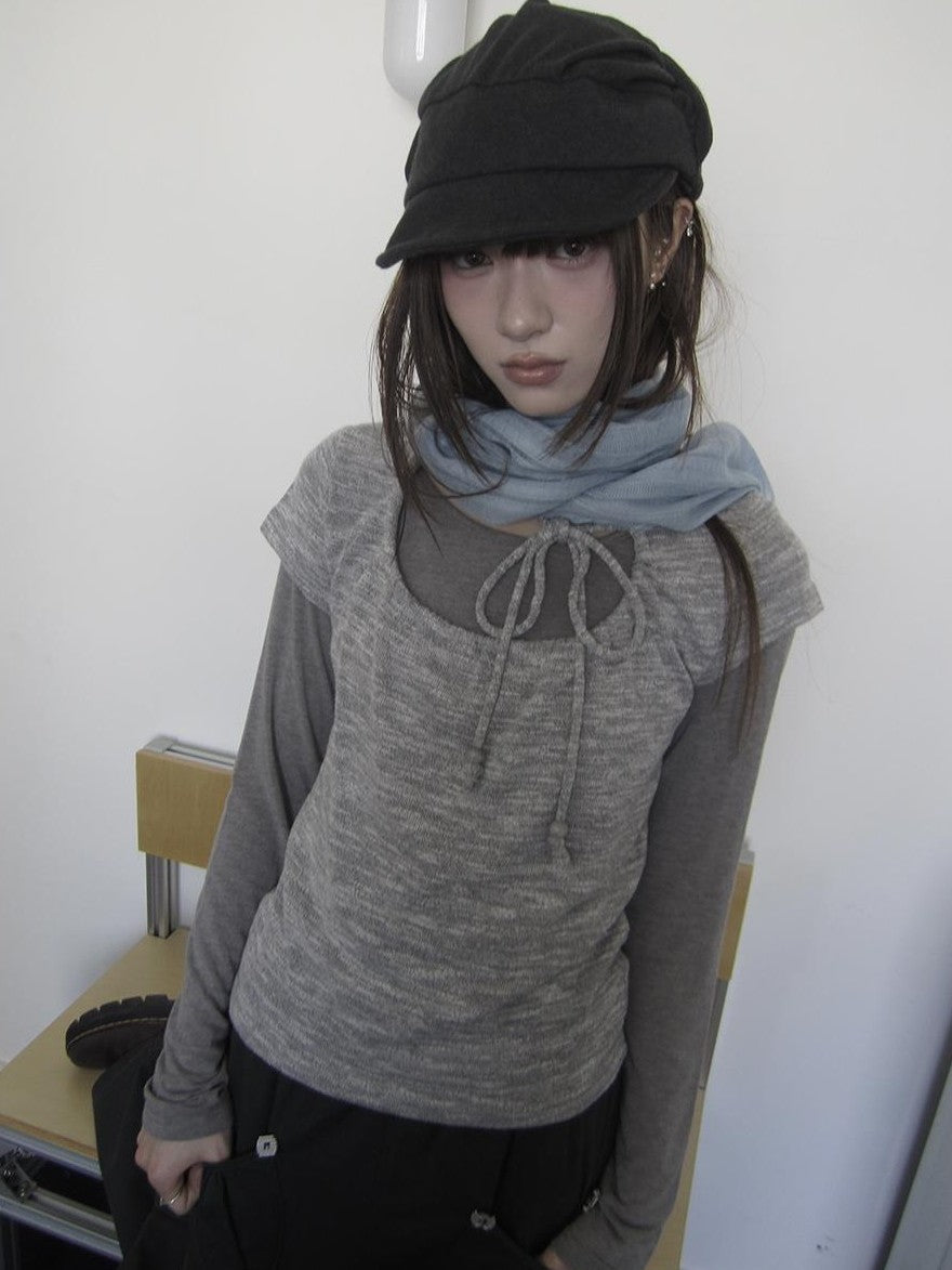 ang project Striped Hollow Out Lightweight Raw Edge Women&