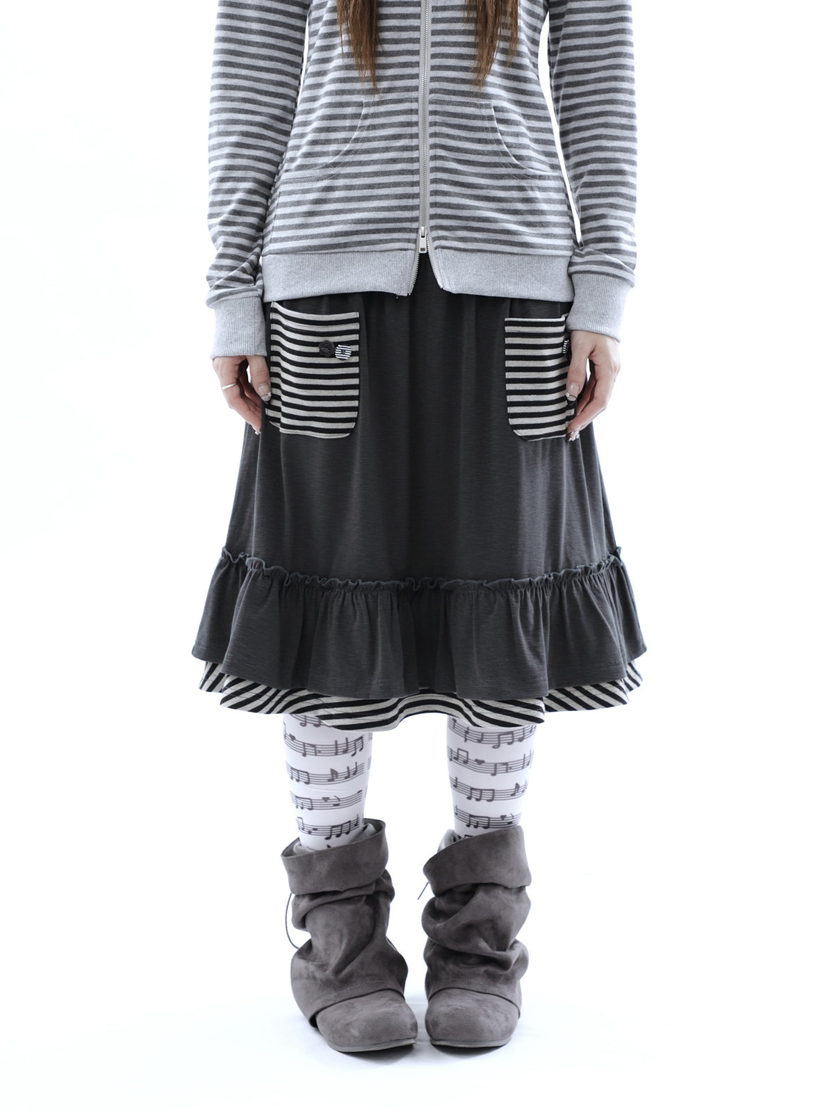 ang_project_Striped_Pleated_Pocket_Ruffle_High_Waist_Women&