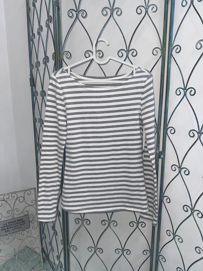 ang_project_Striped_Printed_One_Shoulder_Slim_Fit_Korean_Women&