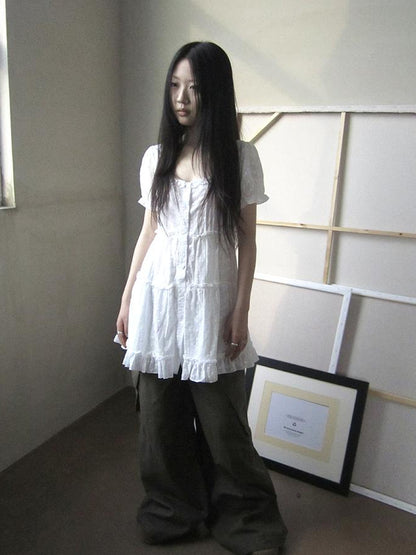 ang project Summer Ballet Sleeve Cotton Top