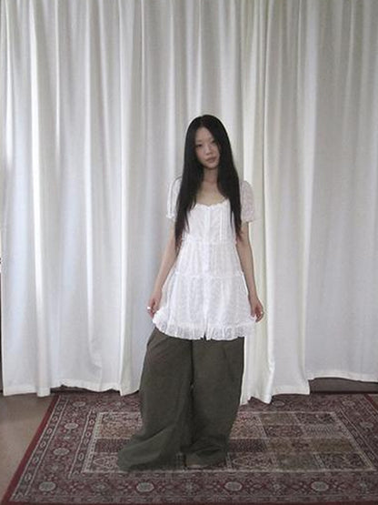 ang project Summer Ballet Sleeve Cotton Top