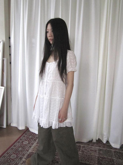 ang project Summer Ballet Sleeve Cotton Top