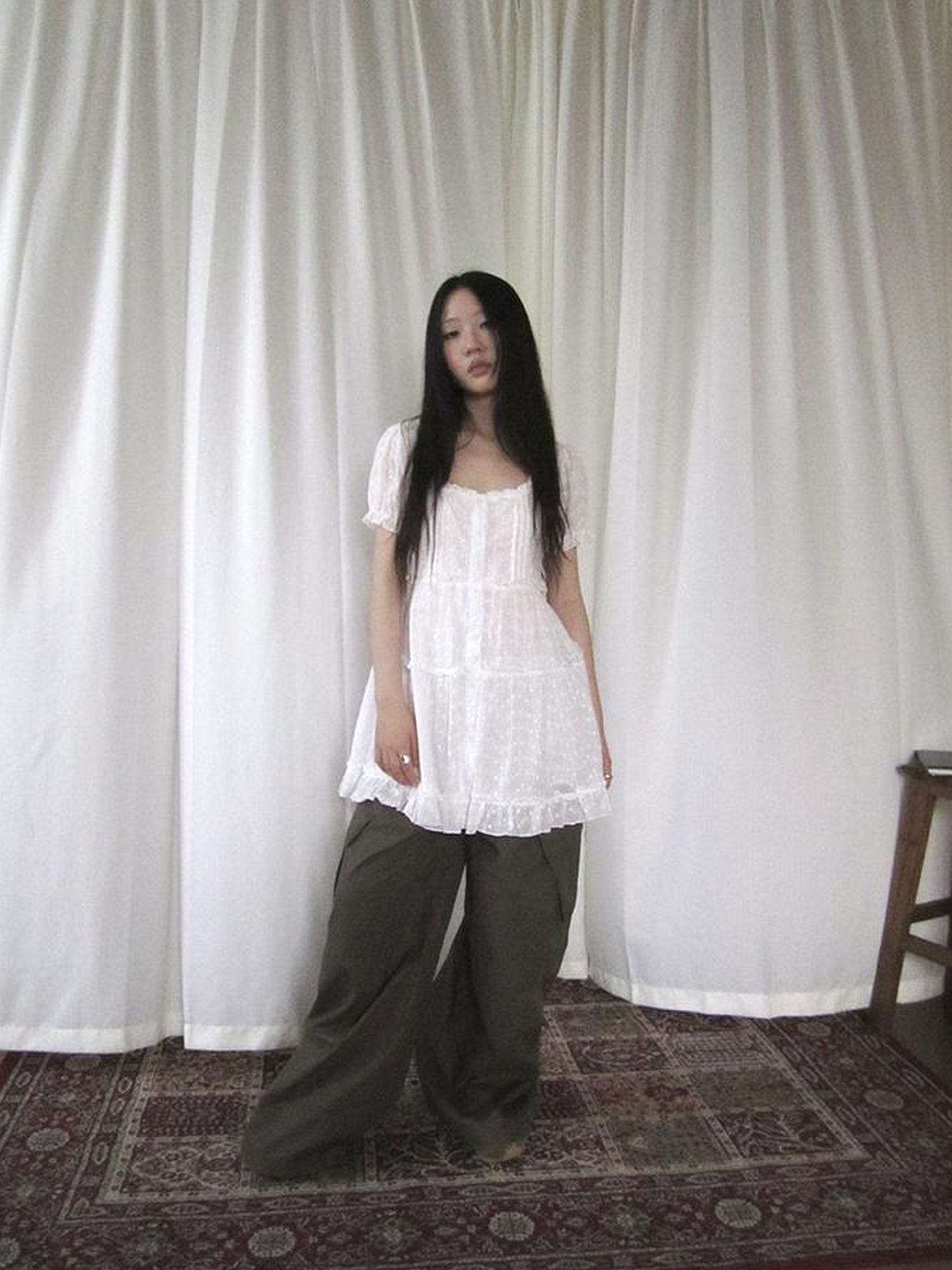 ang project Summer Ballet Sleeve Cotton Top