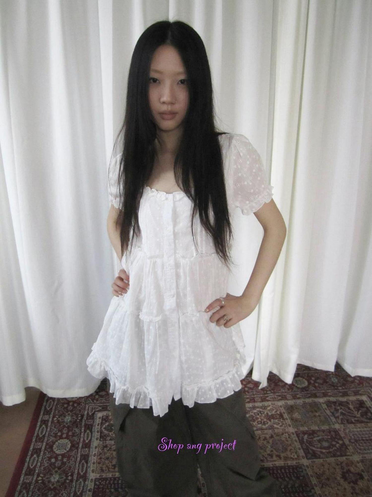 ang project Summer Ballet Sleeve Cotton Top