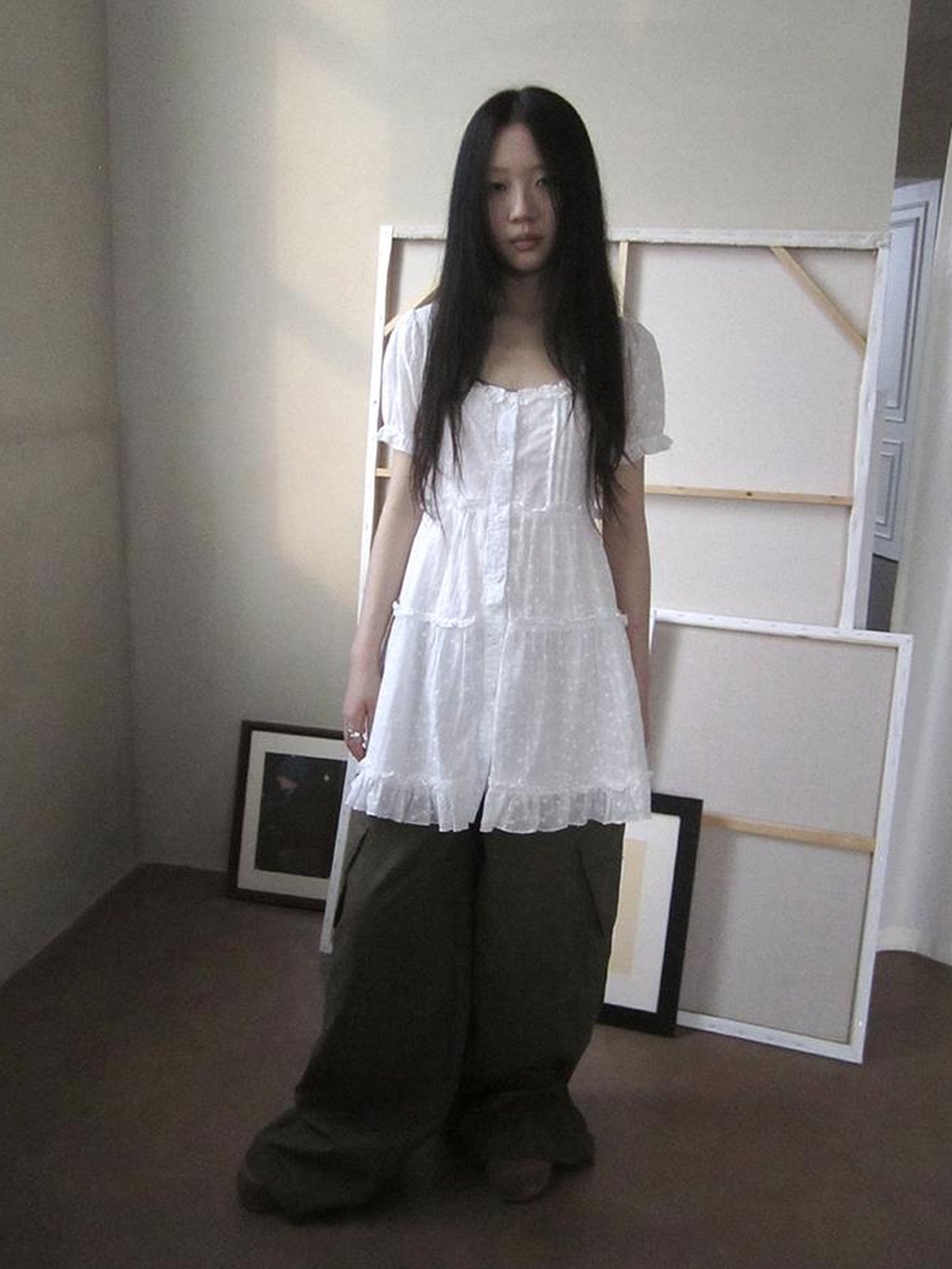 ang project Summer Ballet Sleeve Cotton Top