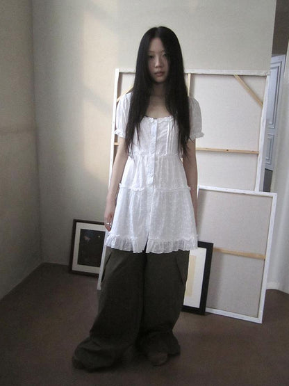 ang project Summer Ballet Sleeve Cotton Top